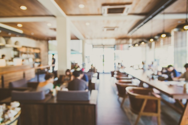 Free Photo background blurry restaurant shop interior