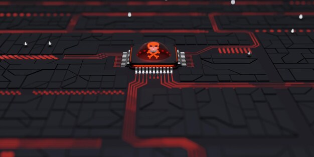 Background of computer insecurity or hacking 3d illustration