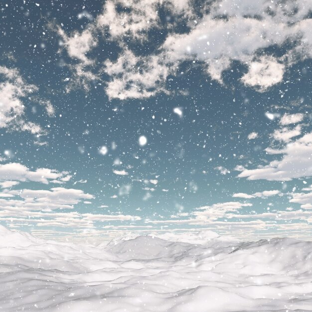 Background with lights and snowflakes