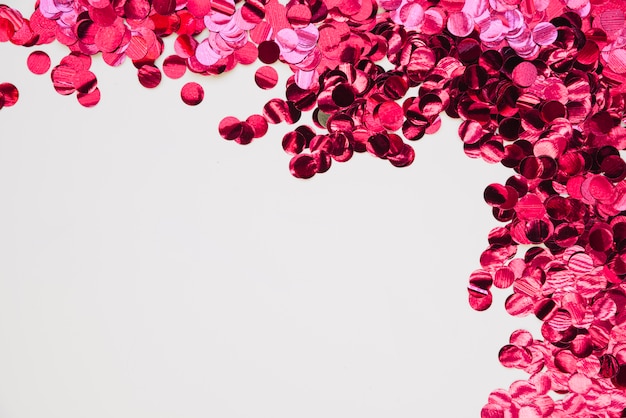 Background with pink bright confetti