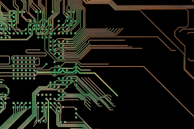 Free photo background with a printed circuit board the concept of modern technologies