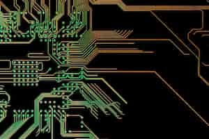 Free photo background with a printed circuit board the concept of modern technologies