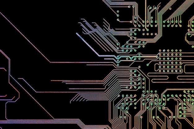 Free Photo background with a printed circuit board the concept of modern technologies