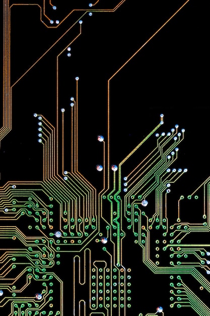 Background with a printed circuit board The concept of modern technologies