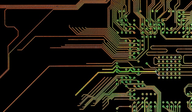 Free Photo background with a printed circuit board the concept of modern technologies