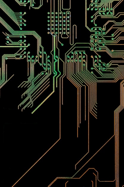 Free photo background with a printed circuit board the concept of modern technologies