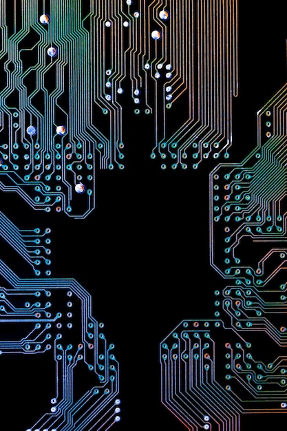 Free photo background with a printed circuit board the concept of modern technologies