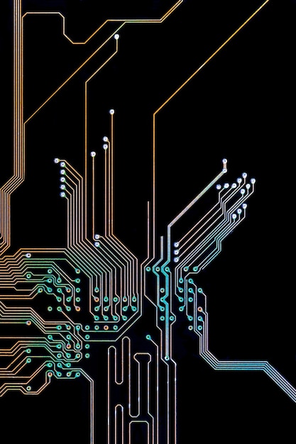 Free Photo background with a printed circuit board the concept of modern technologies