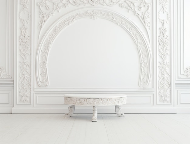 Free Photo background with simple white walls and furniture