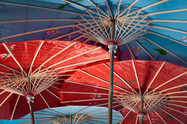 Background with traditional japanese wagasa umbrella