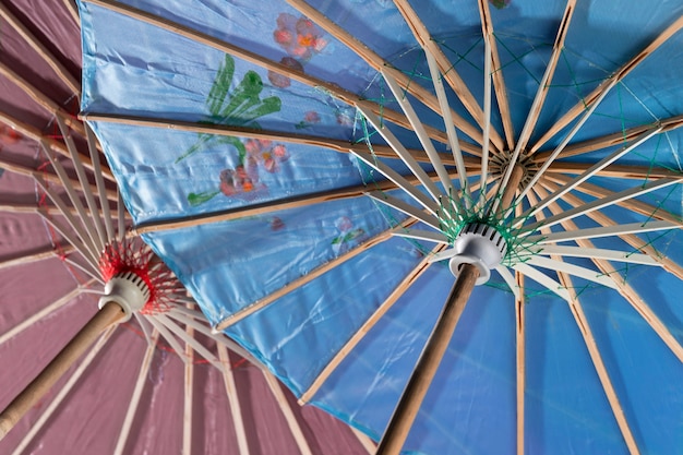 Background with traditional japanese wagasa umbrella