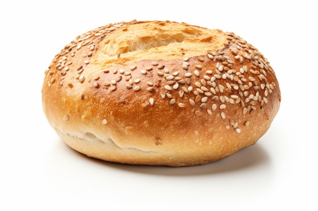 Free photo bagel bread isolated on black background