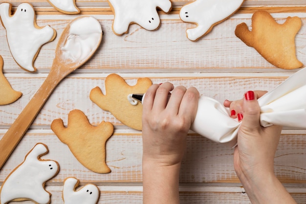 Free Photo baked treats for halloween event