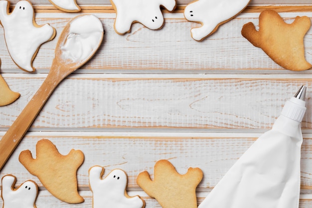 Baked treats for halloween frame