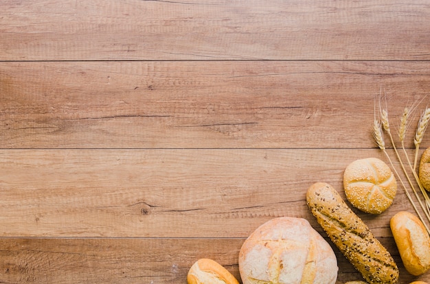 Bakery still life with handmade bread