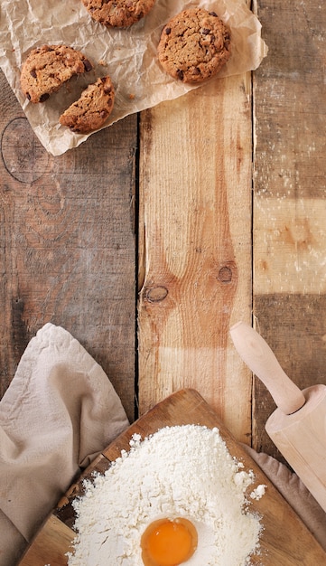 Baking cookies in the kitchen