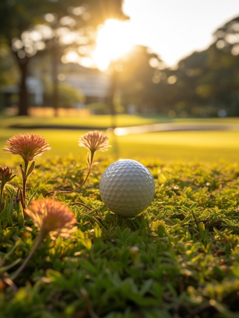 Ball on golf field