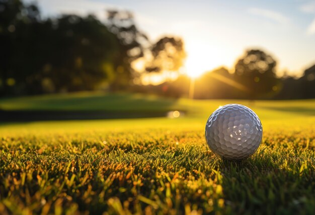 Ball on golf field