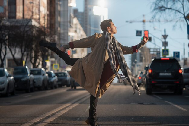 Ballet dancer in elegant position