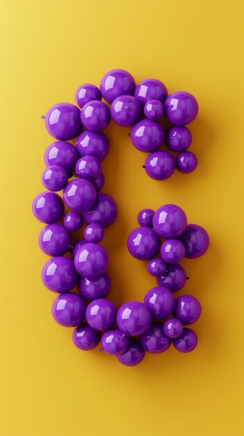 Balloon twist letters on flat background