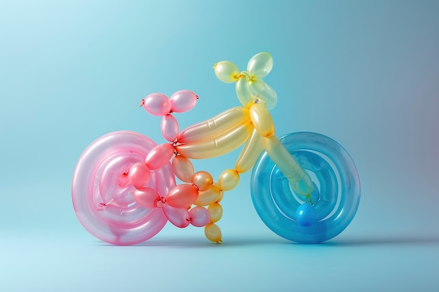 Free photo balloon twist shaped like bike