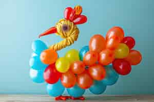 Free photo balloon twist shaped like bird