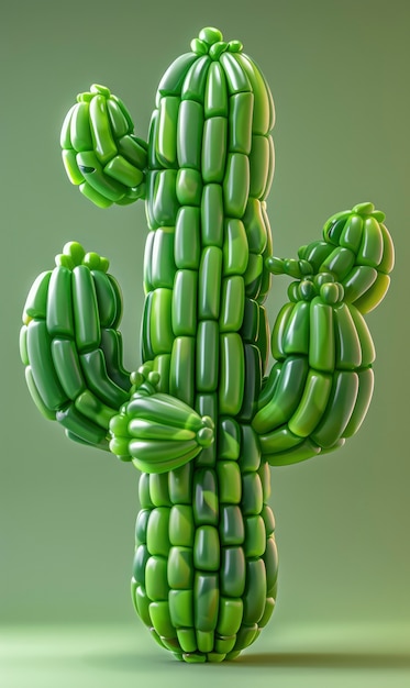 Free photo balloon twist shaped like cactus