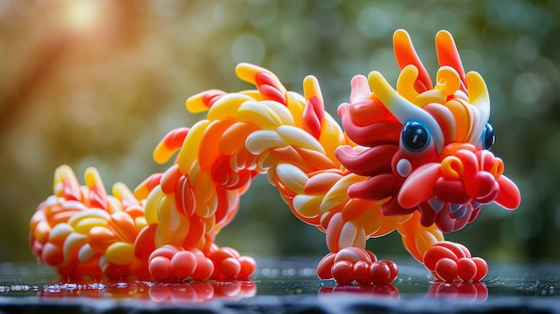 Free photo balloon twist shaped like dragon