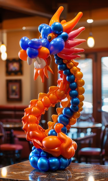 Balloon twist shaped like dragon