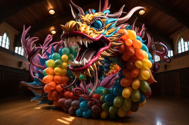 Free photo balloon twist shaped like dragon