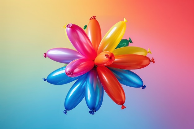 Free Photo balloon twist shaped like flower