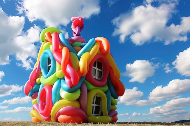 Balloon twist shaped like house