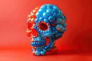 Free photo balloon twist shaped like skull