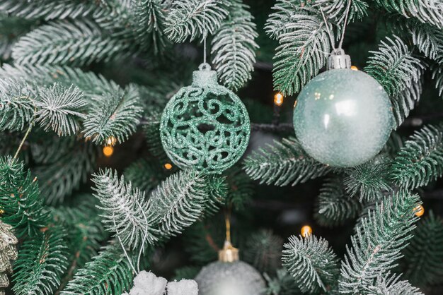 Balls on christmas tree