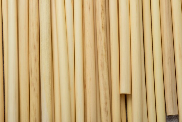 Bamboo straws top view background