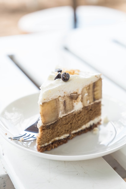 Free photo banoffee cake on plate