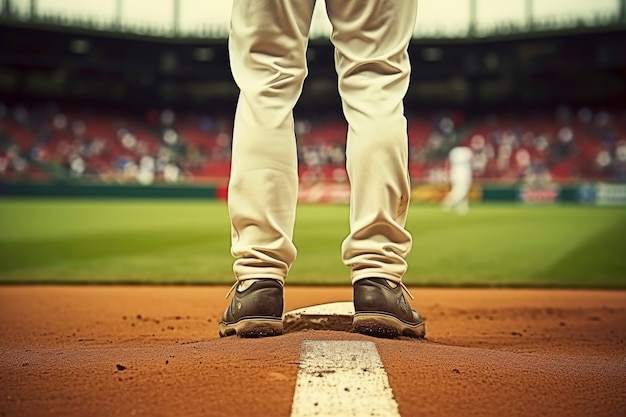 Free photo baseball player on the field during a match