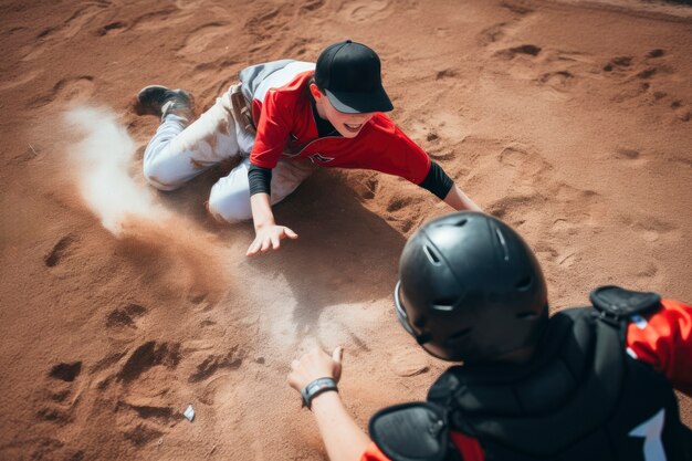 Baseball player on the field during a match