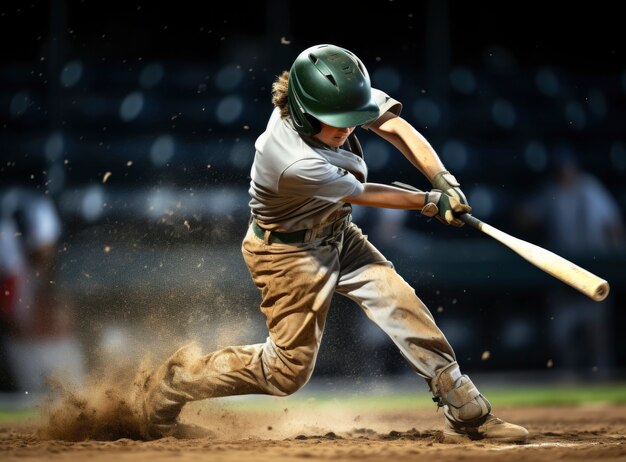 Baseball player on the field during a match