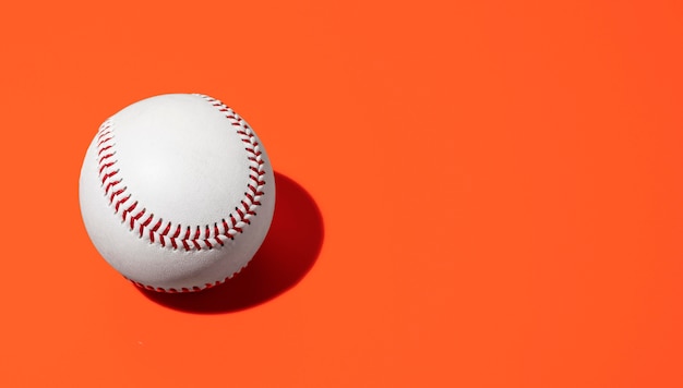 Free photo baseball with copy space