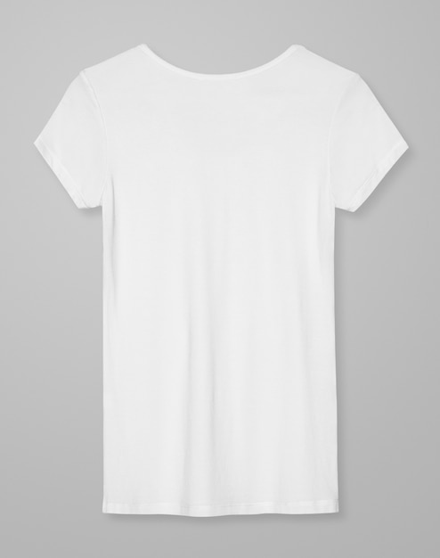 Basic white tee women's apparel rear view