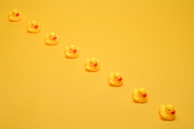 Bath ducks in a row