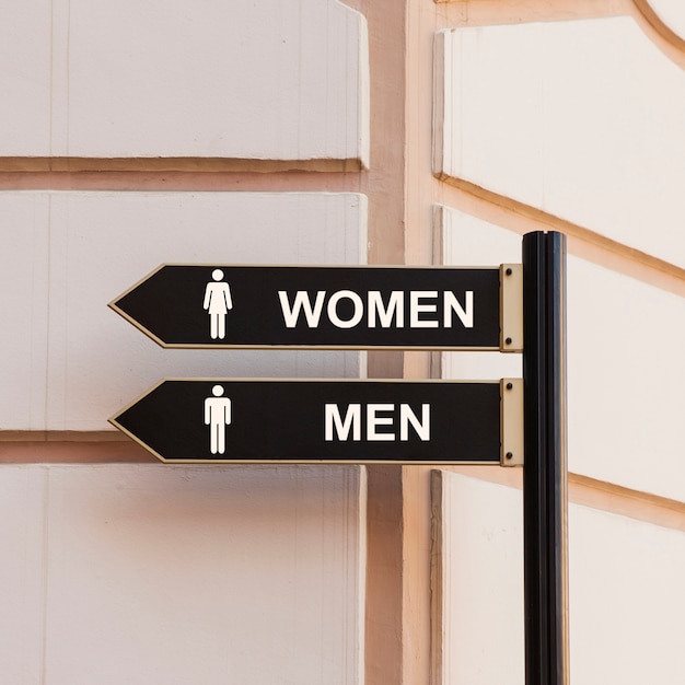 Bathroom symbols for men and women