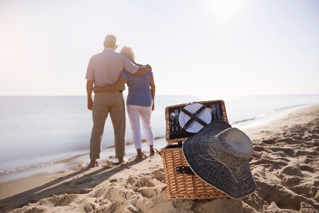 Beach as perfect place for picnic