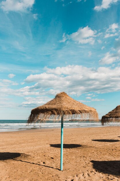 Beach concept with sunshade