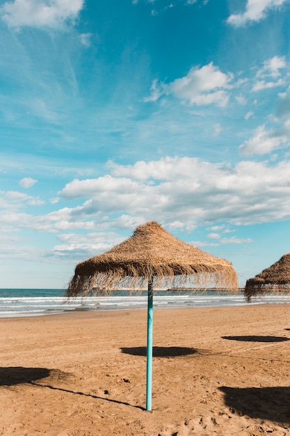 Beach concept with sunshade