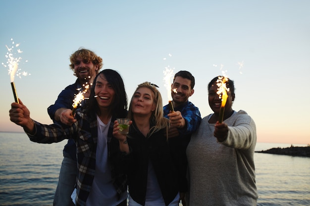 Beach Party at Sunset