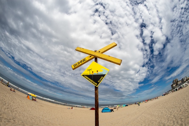 Free photo beach sign