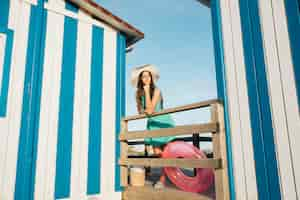 Free photo beach and summer concept with woman