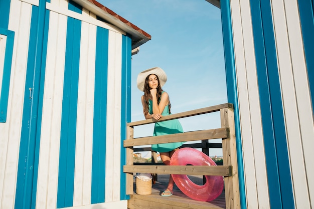 Beach and summer concept with woman